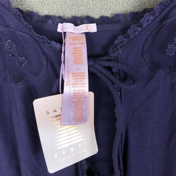 Savage X Fenty A Peek Behind the Lace Slip & Panty set size 3X - Picture 6 of 10